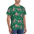 thumbnail image 2 of Vsdgher Tropical Leopard Print Men's Dry Fit Mesh Athletic Shirts Moisture Wicking Tennis T-Shirt Tops, 2 of 9