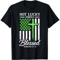 thumbnail image 2 of 100% Cotton Unisex Not Lucky Blessed Christian St Patricks Day Jesus Religious T-Shirt, 2 of 5