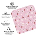 thumbnail image 3 of Rateoe Hand Drawn Strawberry Drawing Drink Coasters Set of 4 Leather Coasters Spill Protection for Table Desk,Durable and Non Slip Leather Coaster ,4 Inches Drink Mats-Square, 3 of 6