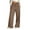 Coffee, variant on iHPH7 Wide Leg Pants Woman Pull On Pants for Women Wide Leg Pull On Pants for Women Casual Pants for Women Loose Pants for Women Lounge Wear for Women Gaucho Pants for Women Beige L