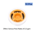 thumbnail image 3 of Uxcell G1/2 POM Flow Reducer Limiter Water Flow Reducer for Shower Head 10 Pcs 2.2pgm Orange 0.56 x 0.54 inch, 3 of 5