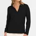 thumbnail image 5 of Women's V Neck Long Sleeve Sweater Lightweight Fashion Casual Knit Pullover, 5 of 9