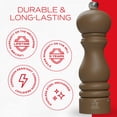 thumbnail image 7 of Peugeot Paris u'Select 7-inch Pepper Mill - Manual Rock Pepper Mill with Adjustable Precision Grinding, Stainless Steel & Beechwood, Sustainable & Elegant Kitchen Tool (Mocha), 7 of 7