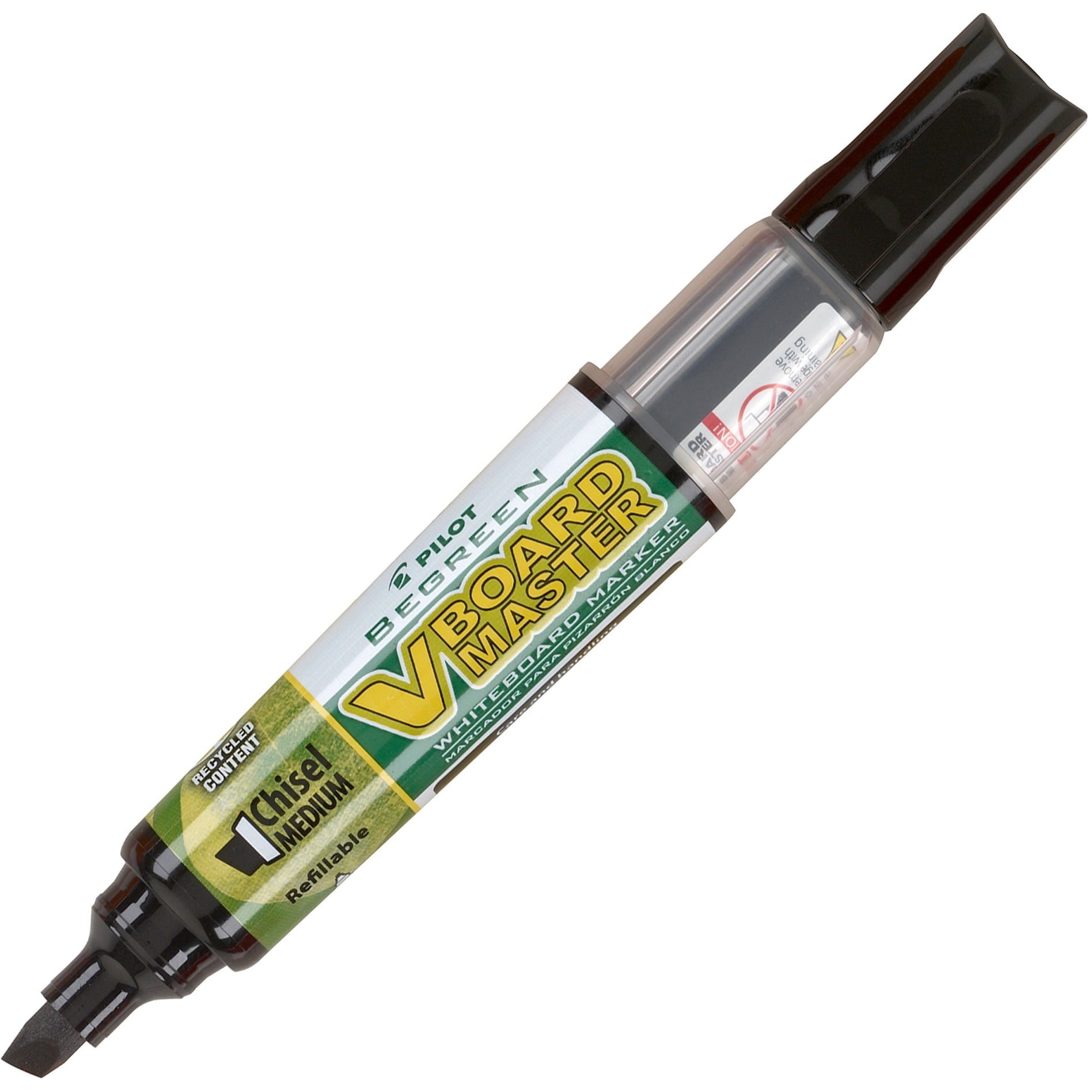 Pilot, PIL43914, BeGreen Refillable VBoard Dryerase Marker, 12 / Box