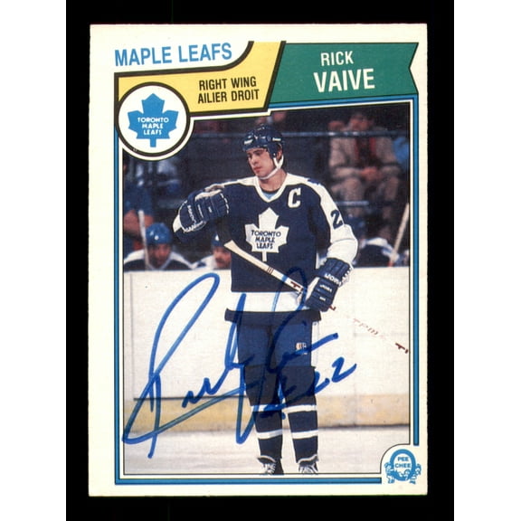 Ric Vaive Autographed 1983-84 O-Pee-Chee Card #343 Toronto Maple Leafs SKU #252006