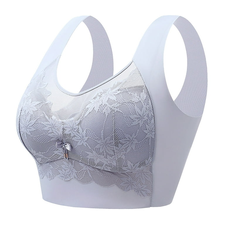 Eashery Bras for women plus size Women Gathered Beautiful Back Lace Wrapped  Chest Vest Without Steel Ring Fixed Cup To Collect Auxiliary Seamless Chest  Wrapped Bra Light Blue M 
