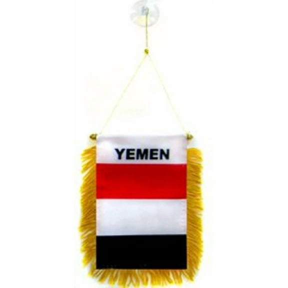 Yemen Mini Banner Flag Great For Car & Home Window Mirror 2 Side