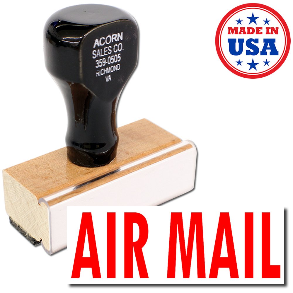 Large Air Mail Rubber Stamp