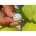 thumbnail image 3 of Heaven Crafts 925 Sterling Silver Round Shape Moonstone Ring Boho Statement Ring For Women, 3 of 5
