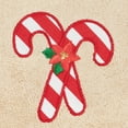 thumbnail image 2 of Linum Home Textiles Christmas Candy Canes Embroidered Luxury 100% Turkish Cotton Hand Towels (Set of 2), 2 of 3