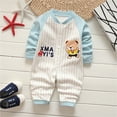 thumbnail image 2 of Ketyyh-chn99 Rompers for Boys Baby Boy Clothes Baby Boy Romper Print Long Sleeve One-Piece Coverall Beige,3-6 Months, 2 of 3