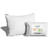 Coop Home Goods - Toddler Pillow (14x19) - Hypoallergenic Cross-Cut Memory Foam - Soft Touch Lulltra Washable Cover from Bamboo Derived Rayon - CertiPUR-US/GREENGUARD Gold Certified