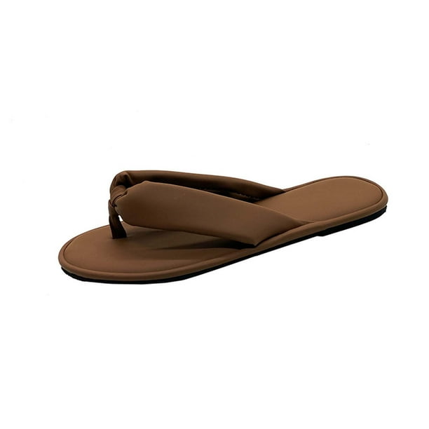 Amzcrzy Zapatos de mujer,Zapatos de mujer,Zapatillas de mujer, Chanclas casuales de verano para mujer, con suela plana, de color liso, para playa Sandalias Mujer Zapatillas De Casa