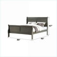 thumbnail image 6 of Bedroom Furniture Set 4-Piece Eastern King Sleigh Bed with Nightstand Mirror Dresser | Dark Gray | Sleigh Beds | Synthetic Wood, 6 of 12