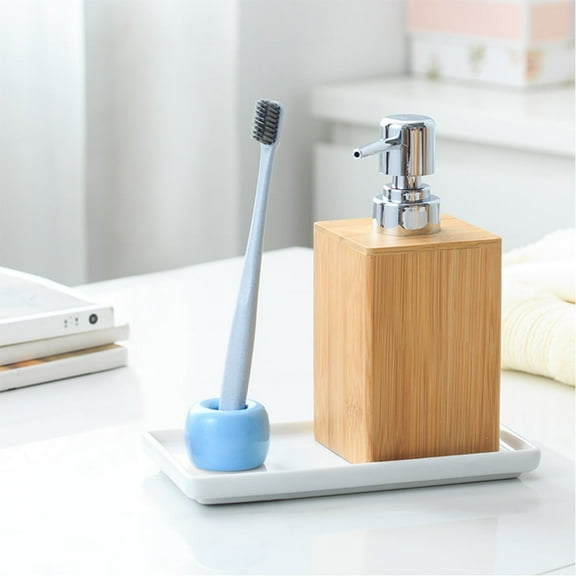 LandHope Vanity Tray Ceramic Bathroom Counter Tray for Hold Toothbrush Candle Jewelry 1pc White