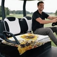 thumbnail image 5 of Uourmeti Golf Cart Seat Cover with 4 Pockets Soft, Compatible with Sports Universal Golf Cart Seat Golf Cart Seat Covers(Bee), 5 of 8
