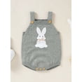 thumbnail image 3 of Seyurigaoka Baby Girls Boys Easter Knitted Romper Tops Bunny Sleeveless Sweater Bodysuit Cute Easter Rabbit Overalls Clothes, 3 of 9