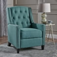 thumbnail image 4 of Noble House Madalyne Standard Tufted Fabric Recliner, Blue, 4 of 11