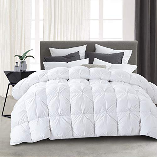 HOMBYS All-Season Goose Down Comforter Queen Size Duvet Insert Feather Hypo-allergenic White  HOMBYS All-Season Goose Down Comforter Queen Size Duvet Insert Feather Hypo-allergenic White