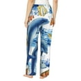 thumbnail image 3 of Naloa Marine Animals Print Women’s Ultra-Soft Comfy Pajama Lounge Pants with Pockets & Drawstring, 3 of 8