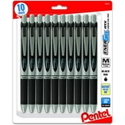 Pentel Energel RTX Liquid Gel Ink Pens 0.7 MM 10 Pack Black Ink