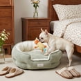 thumbnail image 4 of Sahpxhe Washable Dog Bed, Winter Warm Comfortable Round Deep Sleep Plush Pet Bed With Raised Rim For Small Medium Dogs, 4 of 6