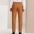 thumbnail image 6 of JIA JIA SHUANG Mens Dress Pants with Pockets Regular Fit Plaid Skinny Straight Leg Slacks Business Office Work Suit Pants, 6 of 6