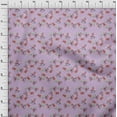 thumbnail image 3 of oneOone Cotton Flex Light Purple Fabric Flower & Leaves Watercolor Sewing Fabric By The Yard Printed Diy Clothing Sewing Supplies 40 Inch Wide, 3 of 4