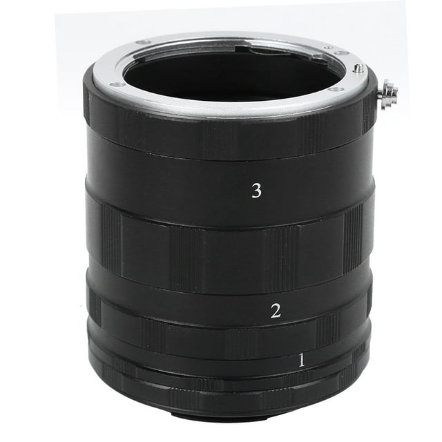 Macro Extension Adapter Tube, Black SLR Camera Macro Lens Camera Len Aluminium Alloy Macro Lens Adapter , For Camera AI Mount Cameras