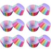 Southwit Cute Rainbow Love Heart Rabbit Paper Cupcake Cases Cookies Snacks Baking Cups Cake Liners Wrappers Cupcake Holders for Parties Rainbow Sturdy and Cost-effective Durable and Nice