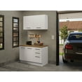 thumbnail image 7 of Madesa 2-Piece Garage and Utility Room Storage Cabinet Set with 47 Inch Base Cabinet and 47 Inch Wall Cabinet Modular Storage Organization Unit - White, 7 of 7