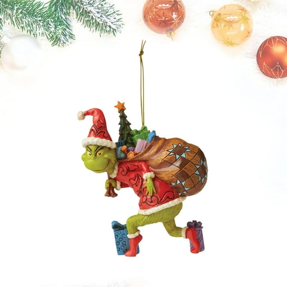 Grinch Grinch Christmas Tree Pendant, Grinch Christmas Decorations, Christmas Pendant Decoration, Fun Green Resin Pendants for Home, Holiday Parties