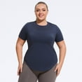 thumbnail image 6 of Jalioing Workout Shirt for Women Plus Size Short Sleeve Crew Neck Quick Dry Athletic Tee Shirt Oversized Sport Tops, 6 of 7