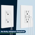 thumbnail image 4 of TOPGREENER Toma de Corriente USB Toma de Pared Tipo C de 3 Puertos, Enchufe de Receptáculo de 15 Amperios, Toma de Corriente de Carga con Puertos USB, Compatible con iPhone Serie 15 y Más, Listado UL,, 4 of 5