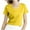 Yellow, variant on yillto Womens V Neck Shirts Basic Short Sleeve Loose Tee Tops Summer Casual Comfy Tshirts Clothes