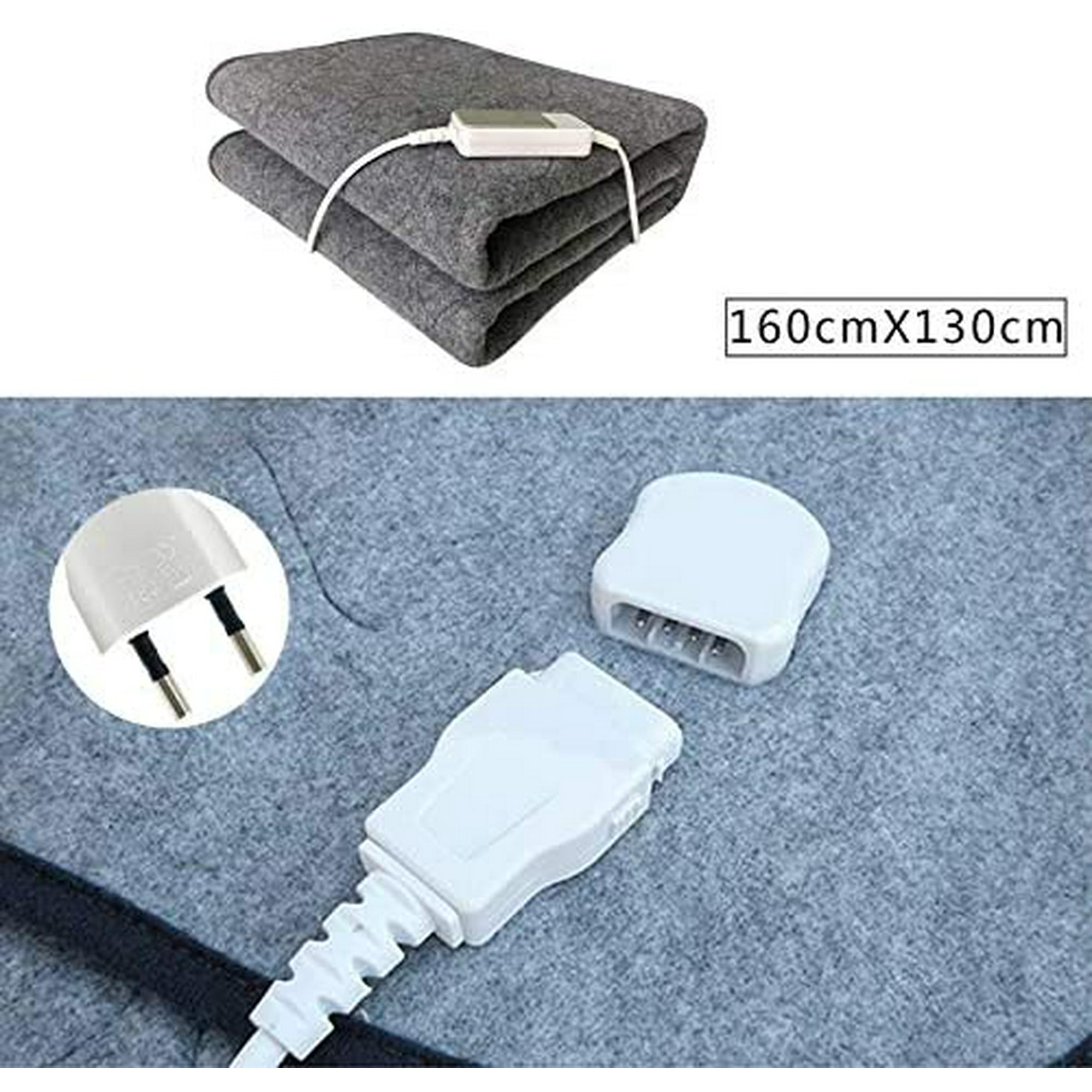 Electric Blanket Electric Heated Blanket Waterproof Electric Blankets with 3 Gears Thermostat Electric Heating Blanket Automatic Protection 150x75cm Gray Walmart