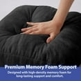 thumbnail image 3 of Chair Cushions, Foam Dining Chair Cushions, Tufted Indoor Chair Pads,16.5” x 16.5” x 3.5”, Set of 4, Black, 3 of 14