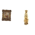thumbnail image 1 of Marco de fotos de floral tallado a mano, escultura decorativa de mesa para montar en la pared, adorno antiguo para decoración de oficina,, 1 of 8