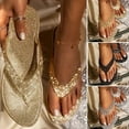 thumbnail image 2 of MesaSe Women‘s Rhinestone Glitter Flat Slippers Slip on Sandals Beach Summer Flip Flops New, 2 of 11