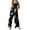 Black-A, variant on 2025 Womens Linen Bib Overalls Summer Floral Printed Patchwork Jumpsuits Casual Boho Romper Wide Harems Pant
