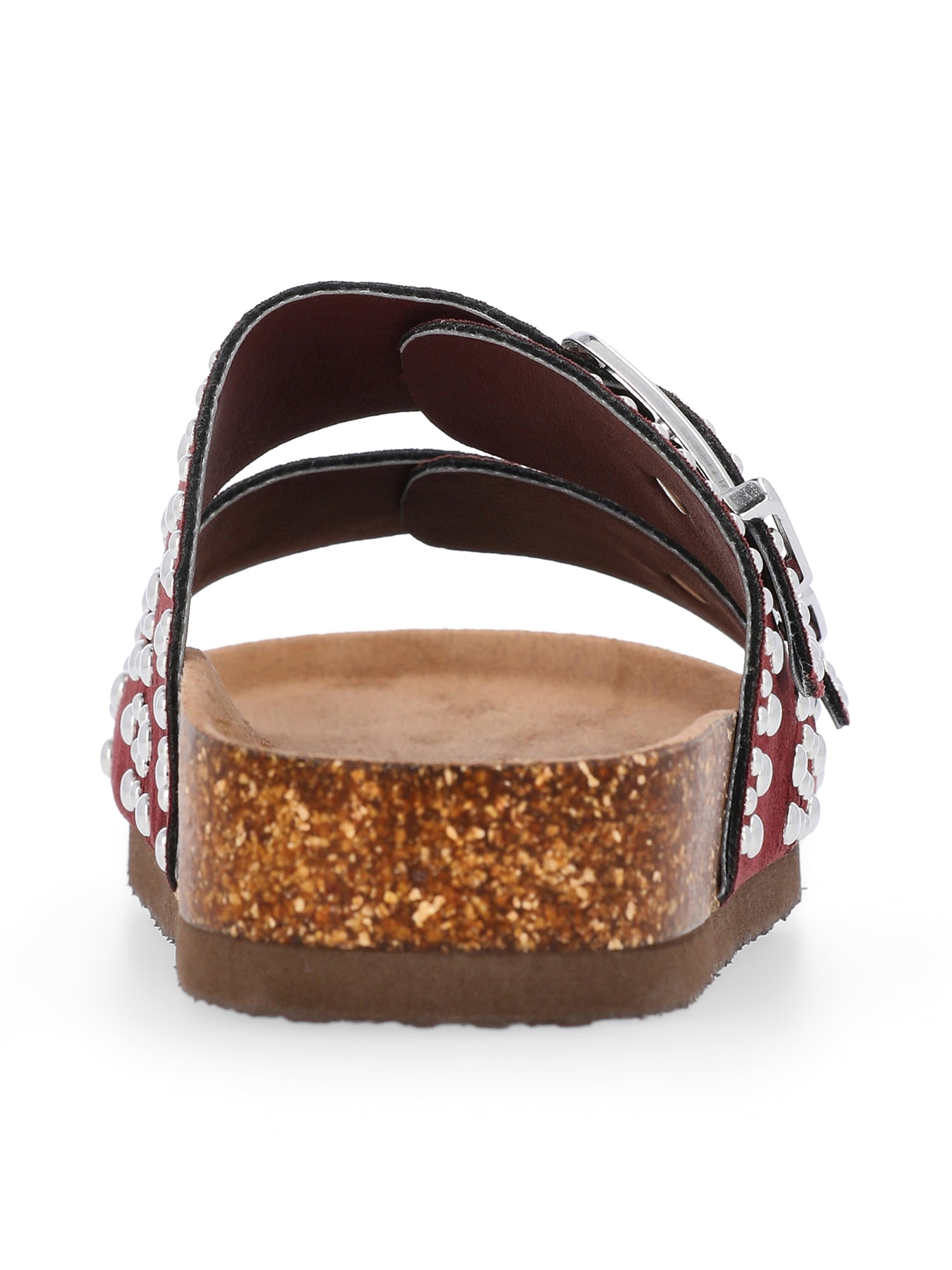 Time and Tru Women's Footbed Slide Sandals, Wide Width Available