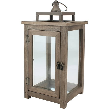 Better Homes and Gardens Large Lantern, Farmhouse Rustic Finish