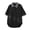 Black, variant on Men's Plus Size Baggy Plaid Printed Polo Shirt Short Sleeve Patchwork Loose Fit T Shirts Button up Casual Trendy Tees White XXXXL