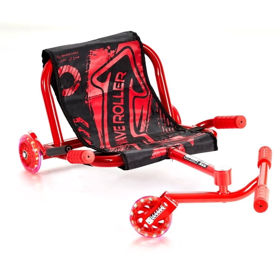 Ride on Scooter Drifting Toy for Ages 4  132 lbs Load Capacity Zig Zag Motion for Indoor Outdoor Use Red