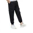 thumbnail image 4 of Pantalones de niño de secado rápido, transpirables, sensación fresca, pantalones casuales con múltiples bolsillos para actividades al aire libre, 150cm, 4 of 5