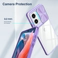 thumbnail image 6 of for Motorola Moto G Stylus 5G 2024 Case with Camera Cover, for Samsung A55 Case Crystal Clear & Not-Yellowing Slim Miltary Shockproof Protective Phone Case for Moto G Stylus 5G 2024, Purple, 6 of 6