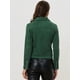 thumbnail image 4 of Chaquecorde mujer Soft Moto Zip Up Pockets Chaquetas de motociclisde gamusintétiVerde Oscuro XL, 4 of 6