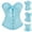 Sky Blue, variant on Women's Vintage Floral Lace Bustier Corset Top Strapless Corset Overbust Boned Lingerie Shapewear with Ruffle Trim and Ribbon Bow Sky Blue L