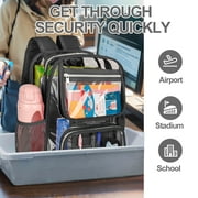 DAKIMOE Clear Backpack Heavy Duty Stadium Approved School Cute Transparent Backpacks Clear Bag Travel
