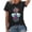 Black, variant on Womens Pineapple Graphic T Shirts Crewneck Short Sleeve Tropical Beach Sunglasses Print Casual Tee Tops Vacation Summer Shirts